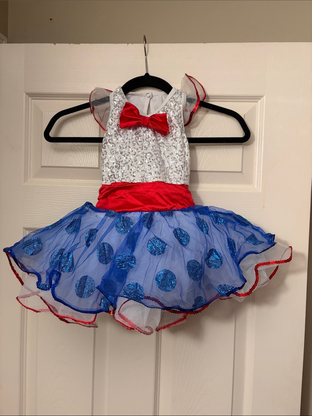 Weissman Red White and Blue Sparkle Tutu Dress